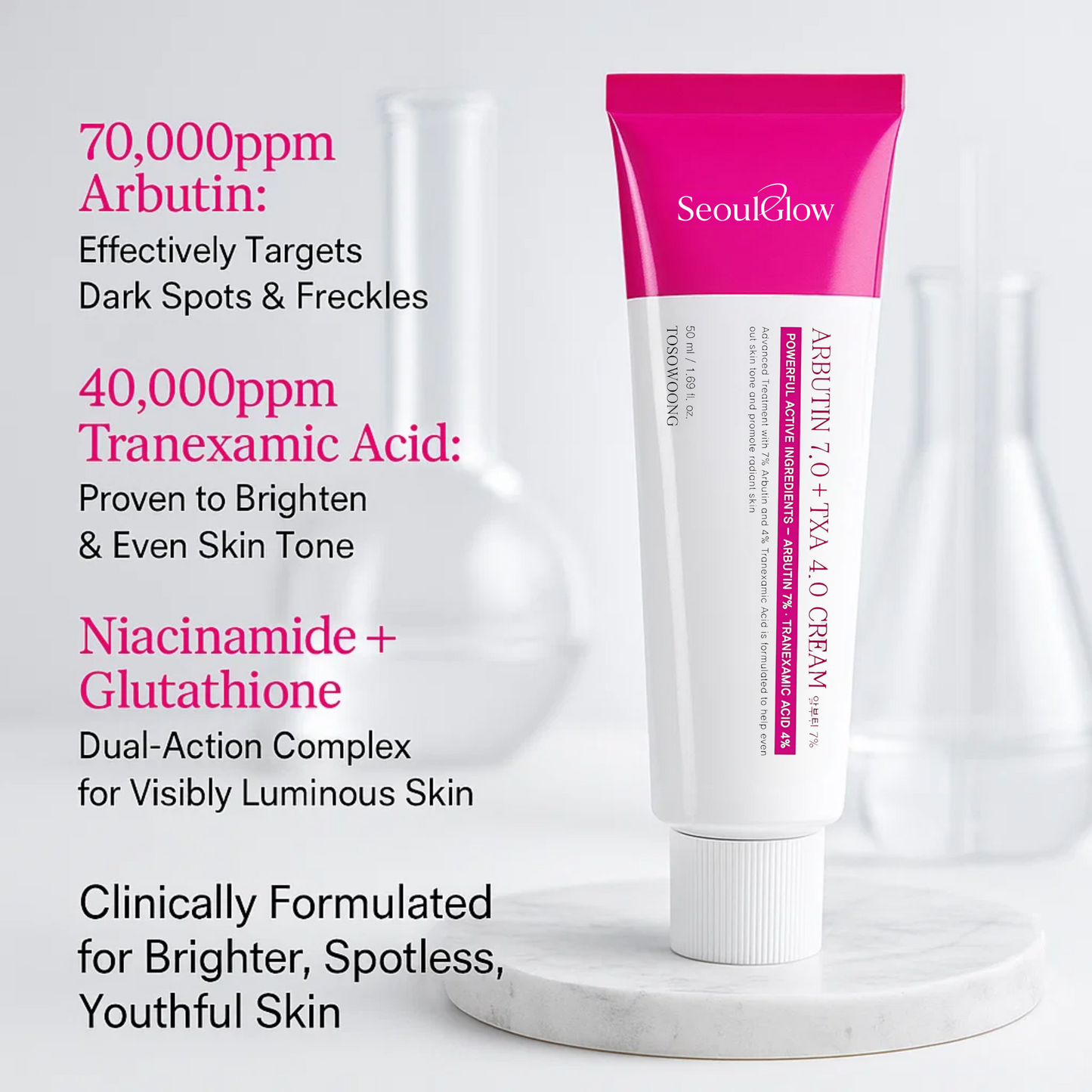 Mavora™ Revive Cream: Abutin 7% + Traneaxamic Acid 4%